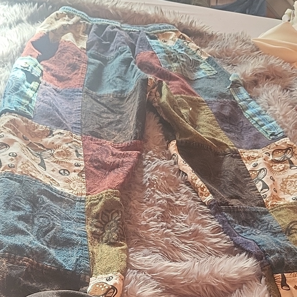 Patchwork Cargo Pants With Pockets - image 7